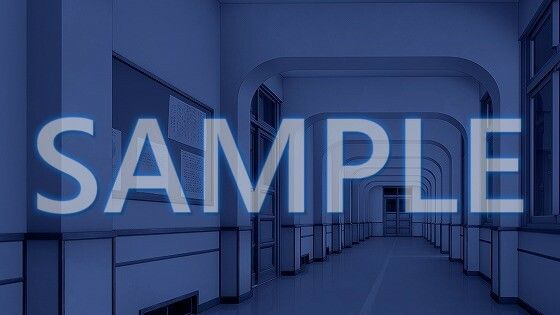 サンプル画像4:【背景素材】廊下（1385_bg05）【時間差分あり】(XERO) [d_471656]