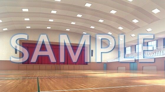 サンプル画像1:【背景素材】体育館（1385_bg06）【時間差分あり】(XERO) [d_471659]