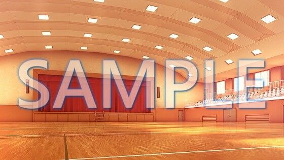サンプル画像2:【背景素材】体育館（1385_bg06）【時間差分あり】(XERO) [d_471659]