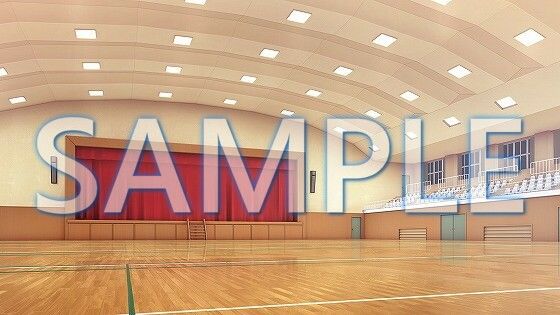 サンプル画像3:【背景素材】体育館（1385_bg06）【時間差分あり】(XERO) [d_471659]