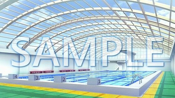 サンプル画像1:【背景素材】室内プール（1385_bg07）【時間差分あり】(XERO) [d_471660]
