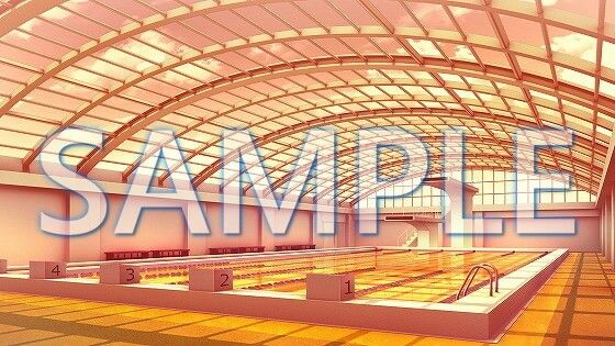サンプル画像2:【背景素材】室内プール（1385_bg07）【時間差分あり】(XERO) [d_471660]