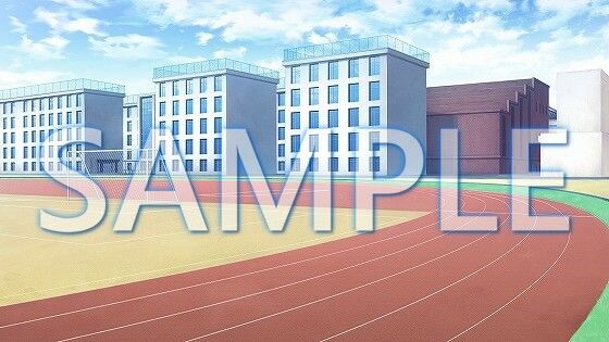 サンプル画像1:【背景素材】運動場（1385_bg08）【時間差分あり】(XERO) [d_471661]