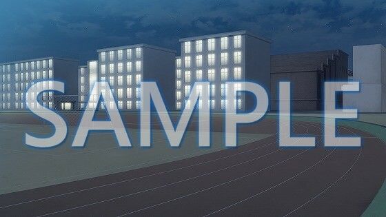 サンプル画像3:【背景素材】運動場（1385_bg08）【時間差分あり】(XERO) [d_471661]