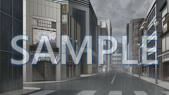 サンプル画像4:【背景素材】繁華街（1385_bg09）【時間差分あり】(XERO) [d_471666]