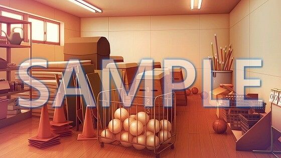 サンプル画像2:【背景素材】体育用具室（1385_bg10）【時間差分あり】(XERO) [d_471670]