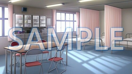 サンプル画像1:【背景素材】保健室（1385_bg13）【時間差分あり】(XERO) [d_471719]