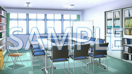 サンプル画像1:【背景素材】生徒会室（1385_bg16）【時間差分あり】(XERO) [d_471751]