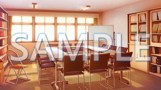 サンプル画像2:【背景素材】生徒会室（1385_bg16）【時間差分あり】(XERO) [d_471751]