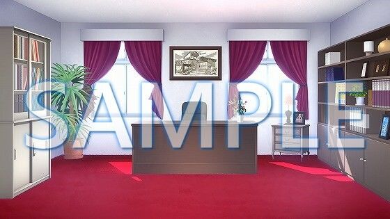 サンプル画像1:【背景素材】理事長室（1385_bg17）【時間差分あり】(XERO) [d_471758]