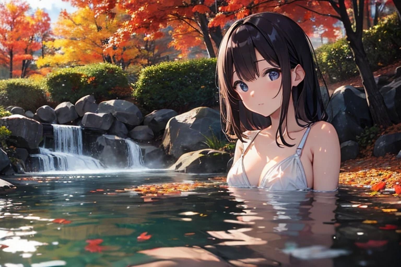 サンプル画像1:温泉宿・温泉 背景素材2(豊川内角) [d_471775]