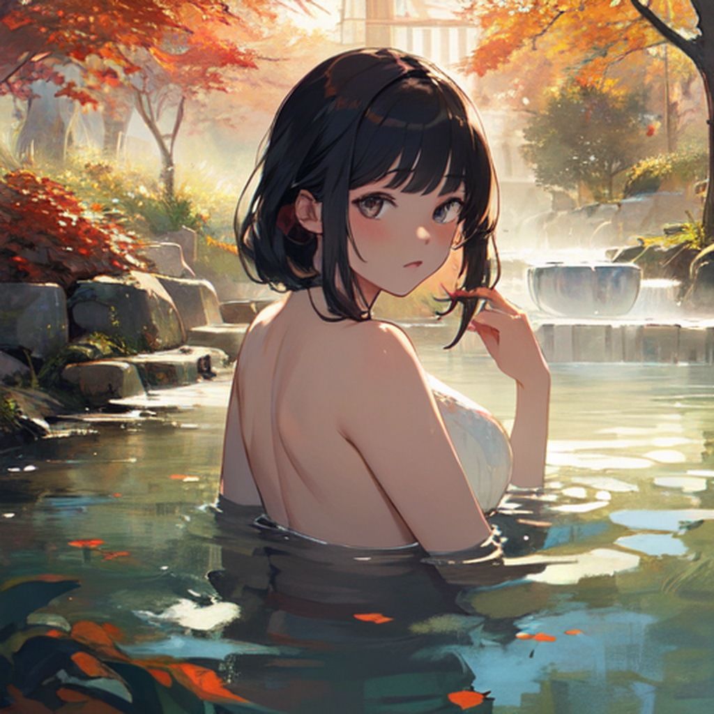 サンプル画像5:温泉宿・温泉 背景素材2(豊川内角) [d_471775]