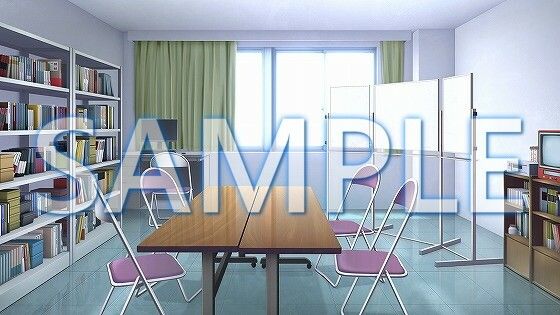 サンプル画像1:【背景素材】新聞部部室（1385_bg19）【時間差分あり】(XERO) [d_471779]