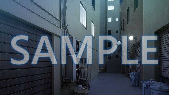 サンプル画像3:【背景素材】路地裏（1385_bg20）【時間差分あり】(XERO) [d_471785]