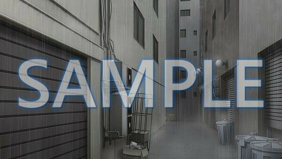 サンプル画像4:【背景素材】路地裏（1385_bg20）【時間差分あり】(XERO) [d_471785]