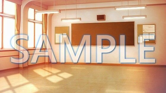 サンプル画像2:【背景素材】空き教室A（1385_bg22a）【時間差分あり】(XERO) [d_471791]