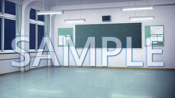 サンプル画像3:【背景素材】空き教室A（1385_bg22a）【時間差分あり】(XERO) [d_471791]