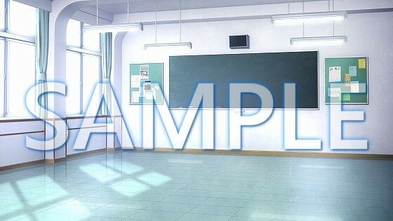 サンプル画像1:【背景素材】空き教室B（1385_bg22b）【時間差分あり】(XERO) [d_471793]