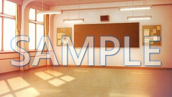 サンプル画像2:【背景素材】空き教室B（1385_bg22b）【時間差分あり】(XERO) [d_471793]