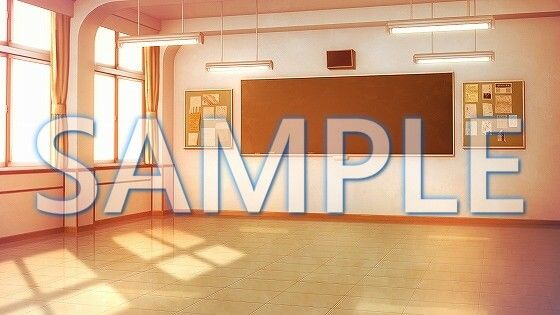 サンプル画像2:【背景素材】空き教室C（1385_bg22c）【時間差分あり】(XERO) [d_471795]