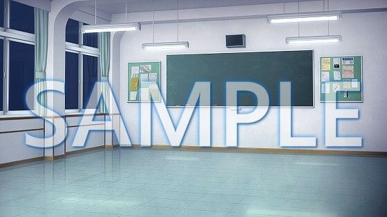 サンプル画像3:【背景素材】空き教室C（1385_bg22c）【時間差分あり】(XERO) [d_471795]