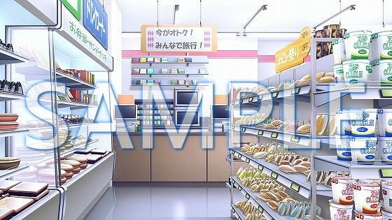 サンプル画像1:【背景素材】お店（コンビニ、ファーストフード、ゲームセンター）（1385_bg23_24_25）(XERO) [d_471798]