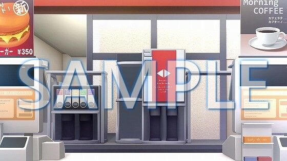 サンプル画像2:【背景素材】お店（コンビニ、ファーストフード、ゲームセンター）（1385_bg23_24_25）(XERO) [d_471798]