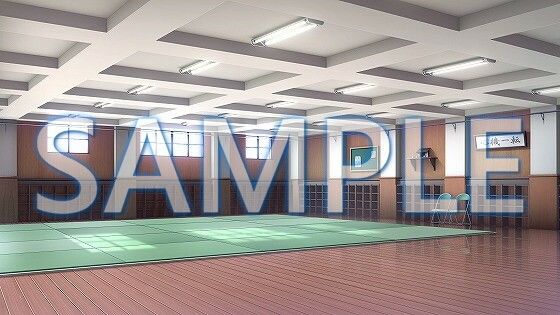 サンプル画像1:【背景素材】武道場（1385_bg26）【時間差分あり】(XERO) [d_471800]