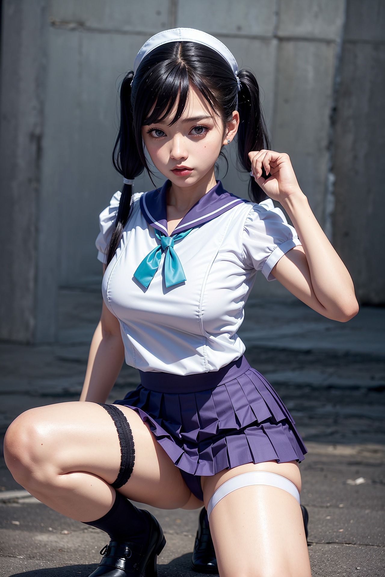 サンプル画像3:制服改造しまくりJKがパンチラ挑発してきた(AIenough) [d_471852]