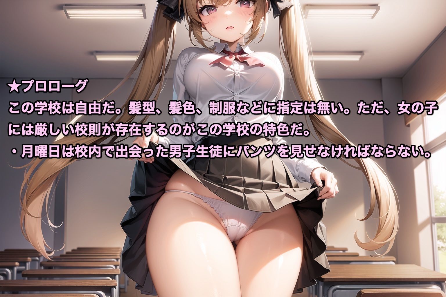 サンプル画像1:えちえち学園生活 〜えちえち校則 1st week〜(Cameron’s room) [d_471865]