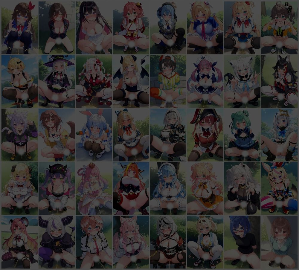 サンプル画像6:ホロメン野外放尿まとめ(くいんすよるか) [d_471899]