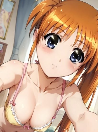 サンプル画像2:魔法少女リリカルなのはの高町なのはから送られてきた自撮り写真(自撮りサークル  イカスミ工房) [d_471988]