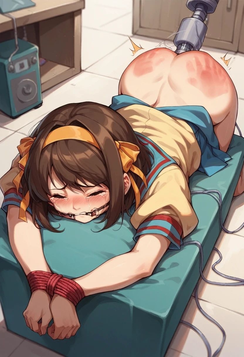 サンプル画像1:涼宮ハ〇ヒ機械で強●的にお尻をお仕置きスパンキングでおかされるイラスト61枚(あい  イラスト研究所) [d_472024]