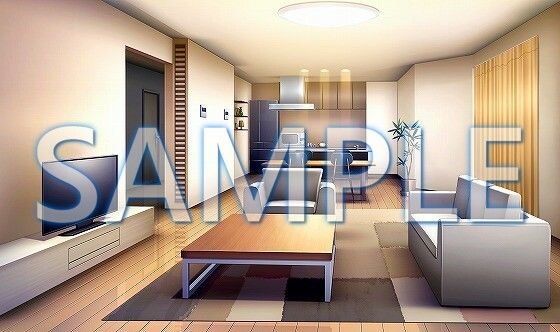 サンプル画像3:【背景素材】一軒家 リビング（6229_bg01）【時間差分あり】(XERO) [d_472155]