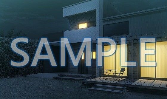 サンプル画像3:【背景素材】一軒家 庭先（6229_bg02）【時間差分あり】(XERO) [d_472158]