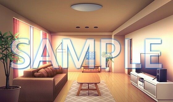 サンプル画像2:【背景素材】マンション リビング（6229_bg04）【時間差分あり】(XERO) [d_472159]