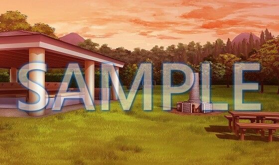サンプル画像2:【背景素材】キャンプ場 BBQ広場（6229_bg07）【時間差分あり】(XERO) [d_472173]
