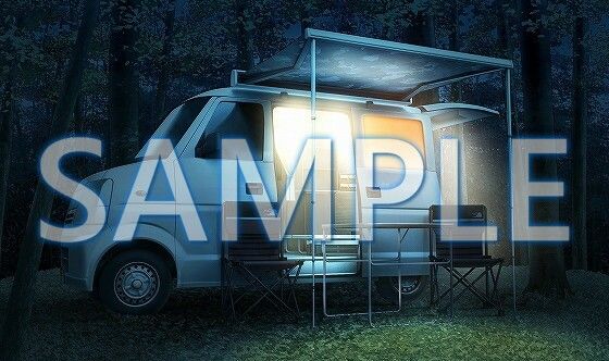 サンプル画像3:【背景素材】オートキャンプ（6229_bg10）【時間差分あり】(XERO) [d_472191]