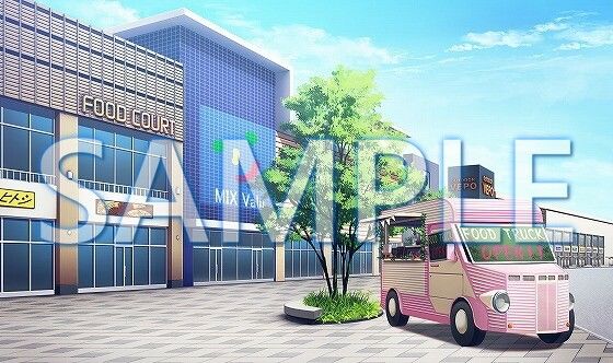 サンプル画像1:【背景素材】ショッピングモール 外観（6229_bg13）【時間差分あり】(XERO) [d_472237]