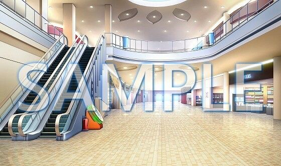 サンプル画像1:【背景素材】ショッピングモール（6229_bg14）【時間差分あり】(XERO) [d_472239]