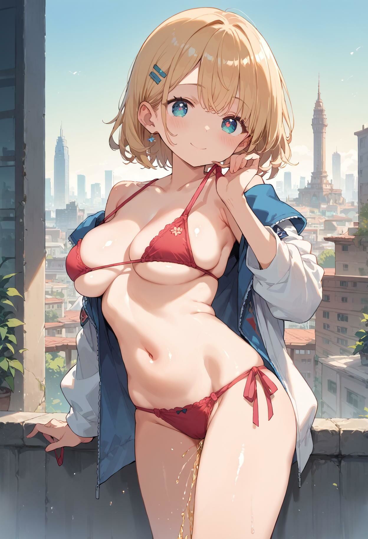 サンプル画像4:【かわいい女の子のお漏らし】オシッコ染み染みパンティ(AI_Peeパンティ) [d_472294]