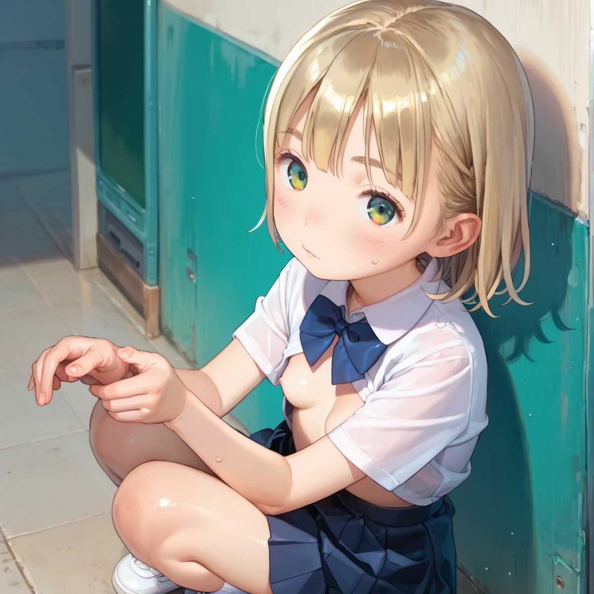 サンプル画像1:ちっぱい娘の日常〜保健体育の授業〜02(ぷにあな) [d_472301]