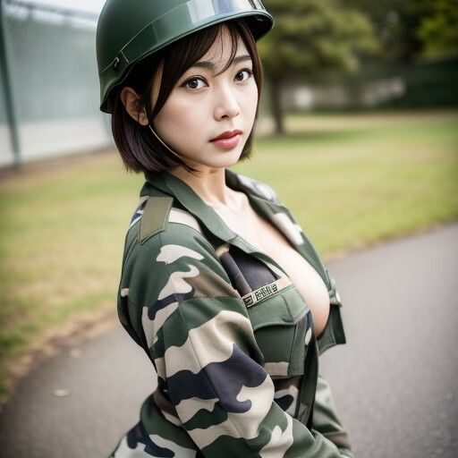 サンプル画像2:こんな所で？！大胆露出ヌードグラビア集 軍隊編(愛サイトサークル) [d_472366]