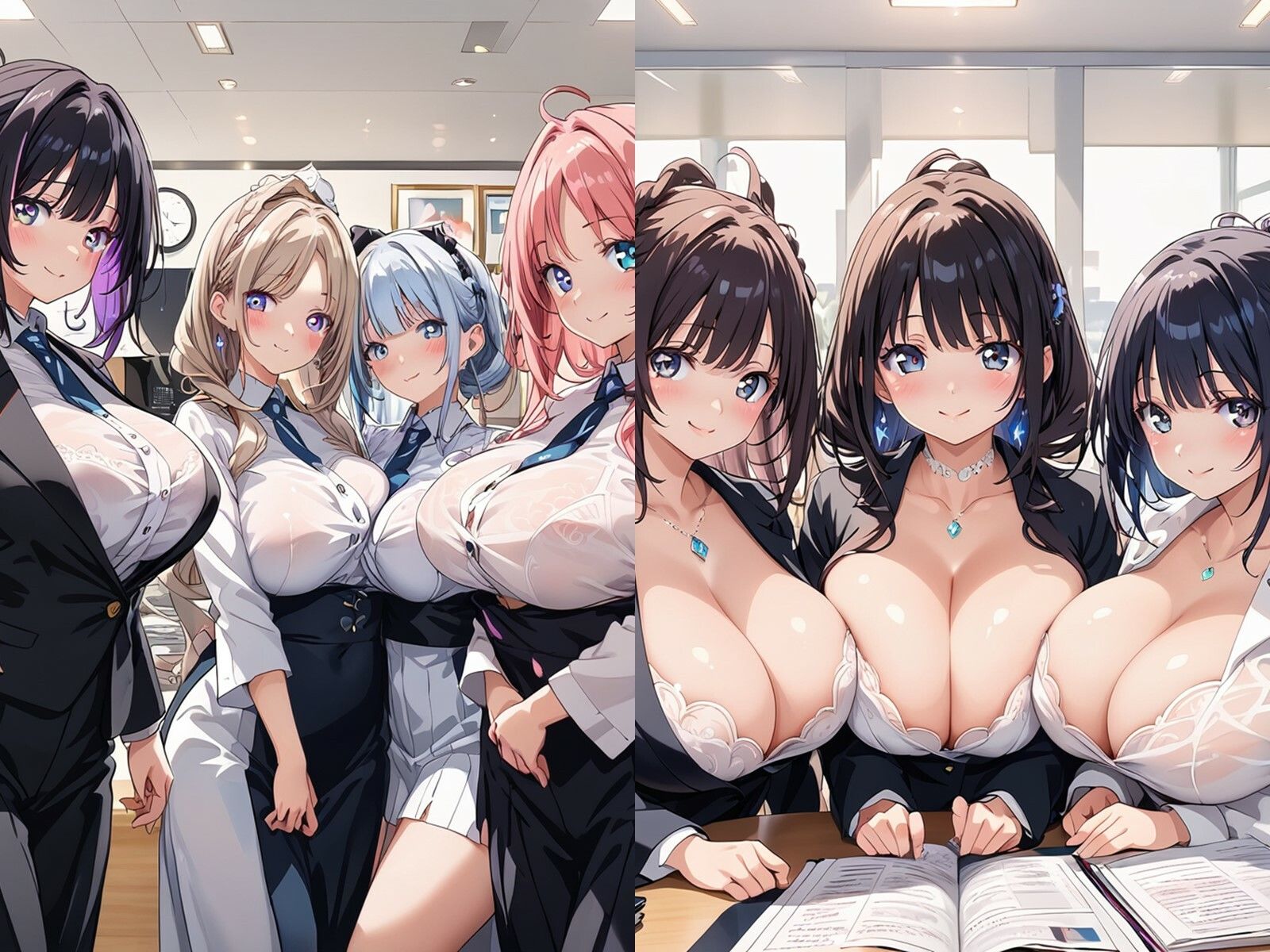 サンプル画像1:【セリフ付き】会社に就職したら男はオレ一人だけ(星彩レコード) [d_472566]