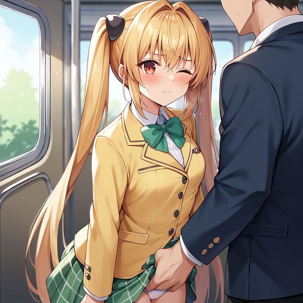 サンプル画像1:痴〇電車でToL〇VEる〜金色の〇編(mayura) [d_472607]