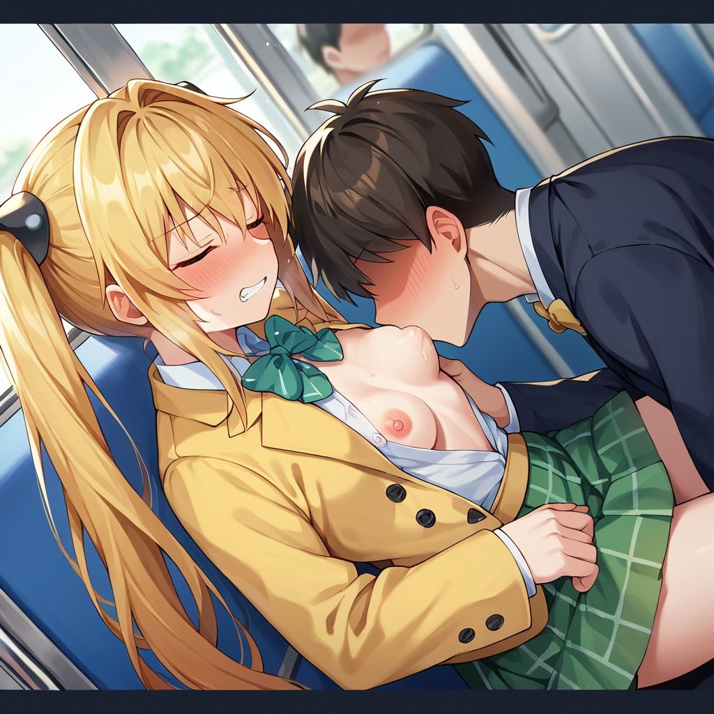 サンプル画像3:痴〇電車でToL〇VEる〜金色の〇編(mayura) [d_472607]