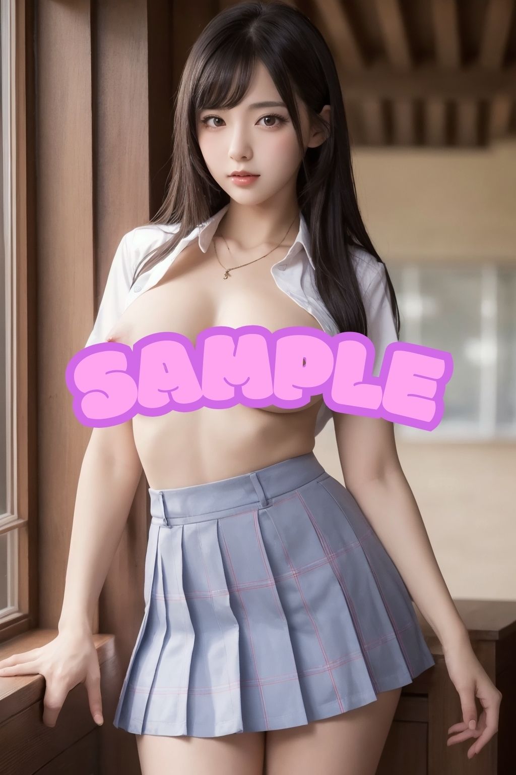 サンプル画像1:制服を着た美少女はじめての誘惑(美女部2000) [d_472698]