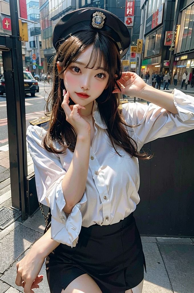 サンプル画像3:【ミニスカポリス（美人警察官）特集】AIグラビアコスプレ写真集(エンジェルス出版) [d_472713]