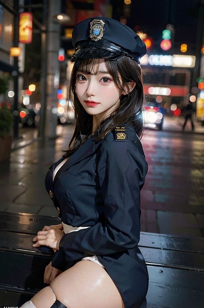 サンプル画像4:【ミニスカポリス（美人警察官）特集】AIグラビアコスプレ写真集(エンジェルス出版) [d_472713]