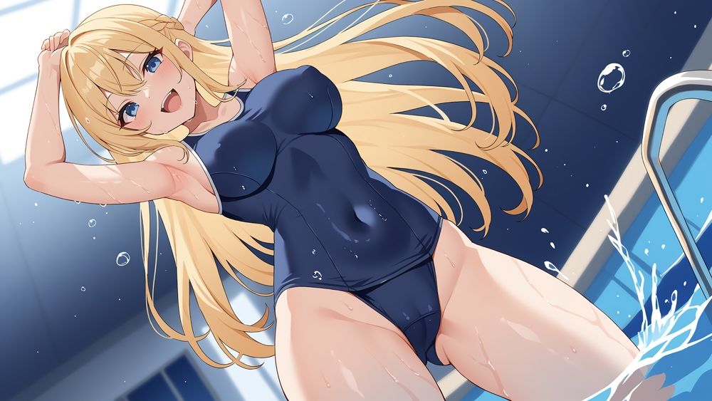 サンプル画像4:スクール水着の淫乱覚醒指導〜ぷるぷるHカップ天然娘と魅惑のくびれ美尻部長が、真夜中の濃密レッスンで何度もイキ狂う快楽堕ち調教〜(ニート印刷所) [d_472773]